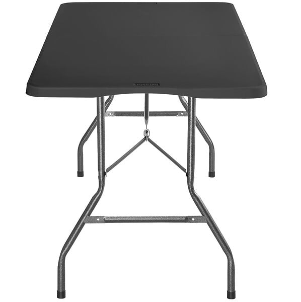 TECTAKE - Table de camping pliable gris anthracite avec poignée de transport résistante aux intempéries 180 x 70 x 74 cm - large