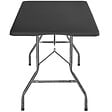 TECTAKE - Table de camping pliable gris anthracite avec poignée de transport résistante aux intempéries 180 x 70 x 74 cm - vignette