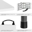 TECTAKE - Table de camping pliable résistante aux intempéries blanche avec poignée de transport 180 x 70 x 74 cm - vignette