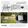 TECTAKE - Table de camping pliable résistante aux intempéries blanche avec poignée de transport 180 x 70 x 74 cm - vignette