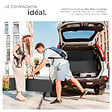 TECTAKE - 2 Bancs de camping pliables places gris anthracite compact serrure sécurité robustes acier thermolaqué et plastique 180 x 27,5 x 42 cm - vignette