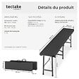 TECTAKE - 2 Bancs de camping pliables places gris anthracite compact serrure sécurité robustes acier thermolaqué et plastique 180 x 27,5 x 42 cm - vignette