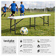 TECTAKE - Lot 2 bancs pliants camping blanc en aluminium charge 500 kg pliables compacts avec mallette - vignette