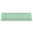 ID MARKET - Serre de jardin tunnel 24m² 8 x 3 x 2 m acier galvanisé + bâche anti-UV avec porte et fenêtres DES ANDES verte - vignette