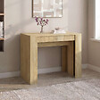 ID MARKET - Table console extensible ORLANDO 10 personnes 235 cm bois façon hêtre - vignette