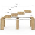 ID MARKET - Table console extensible ORLANDO 10 personnes 235 cm bois façon hêtre - vignette