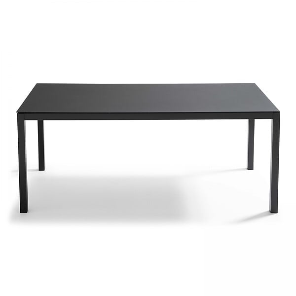 OVIALA - Table de jardin en aluminium 8 places 180 cm gris anthracite - Ajaccio - large
