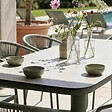 OVIALA - Table de jardin aluminium 213x90 cm et 8 chaises textilène vert - Nocera - vignette