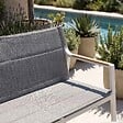 OVIALA - Salon de jardin 4 places en aluminium blanc - Leki - vignette