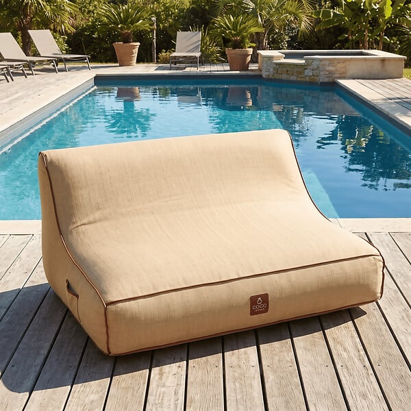 COCO LOUNGE - Canapé de jardin gonflable ALIZÉ Collection Boho - couleur toile de jute - large