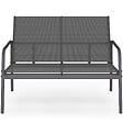 ID MARKET - Salon de jardin bas TOLEDE 4 places avec canapé, fauteuils et table gris anthracite - vignette