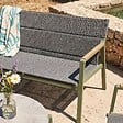 OVIALA - Salon de jardin 4 places en aluminium vert kaki - Leki - vignette