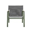 OVIALA - Salon de jardin 4 places en aluminium vert kaki - Leki - vignette