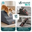 VOUNOT - Escalier pour chien et chat en mousse haute densite et housse lavable 72x40x50cm gris - vignette