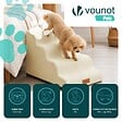 VOUNOT - Escalier pour chien et chat en mousse haute densite et housse lavable 72x40x50cm beige - vignette