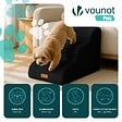 VOUNOT - Escalier pour chien et chat en mousse haute densite et housse lavable 57x40x40cm noir - vignette