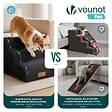 VOUNOT - Escalier pour chien et chat en mousse haute densite et housse lavable 57x40x40cm noir - vignette