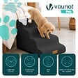 VOUNOT - Escalier pour chien et chat en mousse haute densite et housse lavable 72x40x50cm noir - vignette