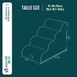 VOUNOT - Escalier pour chien et chat en mousse haute densite et housse lavable 72x40x50cm noir - vignette