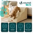VOUNOT - Escalier pour chien et chat en mousse haute densite et housse lavable 57x40x40cm beige - vignette