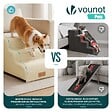 VOUNOT - Escalier pour chien et chat en mousse haute densite et housse lavable 57x40x40cm beige - vignette