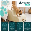 VOUNOT - Escalier pour chien et chat en mousse haute densite et housse lavable 40x40x30cm beige - vignette