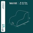 VOUNOT - Escalier pour chien et chat en mousse haute densite et housse lavable 40x40x30cm beige - vignette
