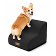 VOUNOT - Escalier pour chien et chat en mousse haute densite et housse lavable 40x40x30cm noir - vignette