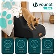 VOUNOT - Escalier pour chien et chat en mousse haute densite et housse lavable 40x40x30cm noir - vignette
