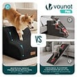 VOUNOT - Escalier pour chien et chat en mousse haute densite et housse lavable 40x40x30cm noir - vignette