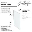 JACOB DELAFON - Pare-bain Struktura 1 volet pivotant chrome - vignette