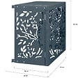 ID MARKET - Cache climatiseur en métal gris anthracite LIS protection unité extérieur 95 x 50 x 80 cm - vignette