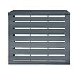 ID MARKET - Cache climatiseur 110 x 55 x 80 cm métal gris anthracite protection unité extérieure pour pompe à chaleur - vignette