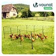VOUNOT - Kit cloture filet a poules PE avec piquets 30m orange - vignette