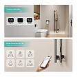 EMKE - EMKE Sèche-serviettes électrique 120x12,4 cm, 145W, Radiateur Salle de Bain WiFi App/Alexa, Chauffage carbone, Gris - vignette
