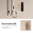 EMKE - EMKE Sèche-serviettes électrique 120x12,4 cm, 145W, Radiateur Salle de Bain WiFi App/Alexa, Chauffage carbone, Blanc - vignette