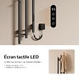 EMKE - EMKE Sèche-serviettes électrique 115x21,6 cm, 220W, Radiateur Salle de Bain WiFi App/Alexa, Chauffage carbone, Gris - vignette