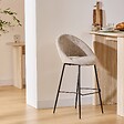 ATMOSPHERA - Lot de 2 Tabouret de bar Amago beige 54x52cm - vignette