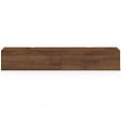 ID MARKET - Meuble TV 180 cm suspendu ELIO 2 portes bois effet noyer - vignette