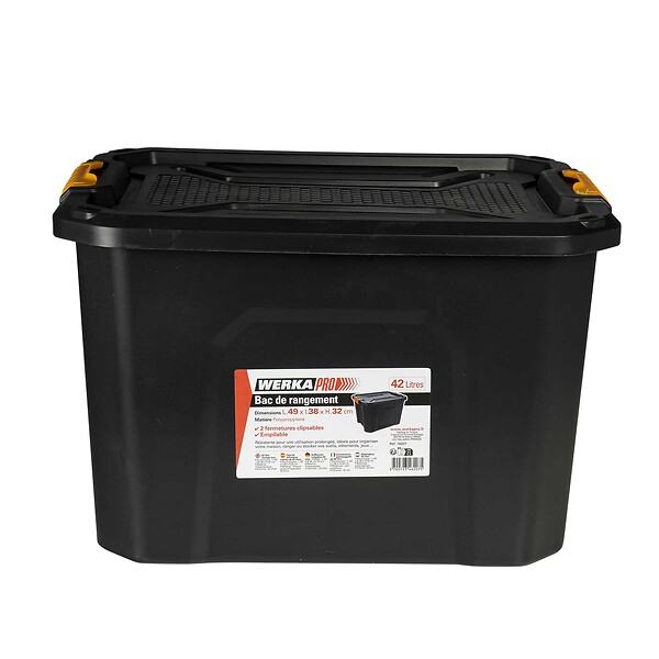 WERKAPRO - Bac de rangement  42 L (49 x 38 x 32 cm) - large