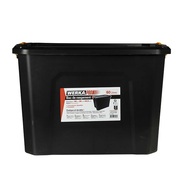 WERKAPRO - Bac de rangement  60 L (58 x 38 x 40,5 cm) - large
