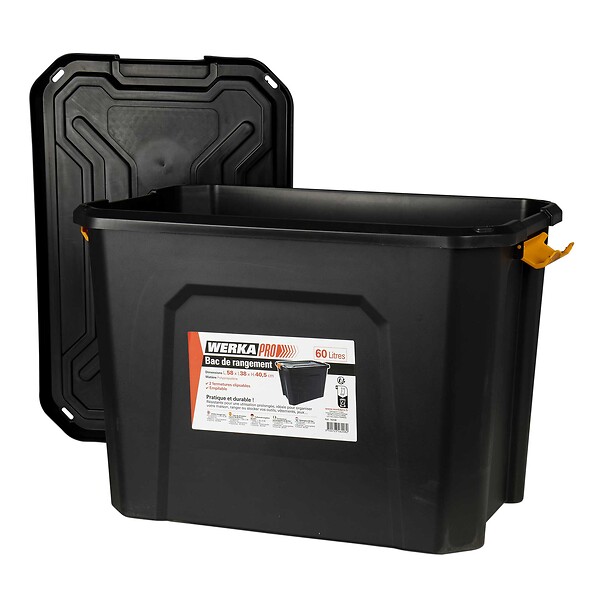WERKAPRO - Bac de rangement  60 L (58 x 38 x 40,5 cm) - large