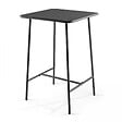 OVIALA - Ensemble table de bar et 4 chaises hautes en métal anthracite - Palavas - vignette