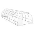 ID MARKET - Serre de jardin tunnel 24m² 8 x 3 x 2 m acier galvanisé + bâche anti-UV avec porte et fenêtres DES ANDES blanche toutes saisons - vignette