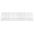 ID MARKET - Serre de jardin tunnel 24m² 8 x 3 x 2 m acier galvanisé + bâche anti-UV avec porte et fenêtres DES ANDES blanche - vignette