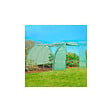 ID MARKET - Serre de jardin tunnel 12m² 4 x 3 x 2 m acier galvanisé + bâche anti-UV avec porte et fenêtres ZEBRA verte toutes saisons - vignette