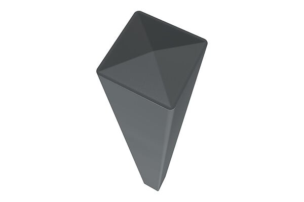 CASANOOV - Casanoov Lot de 2 poteaux ELDA 15x15  cm aluminium H.240  cm gris anthracite - large