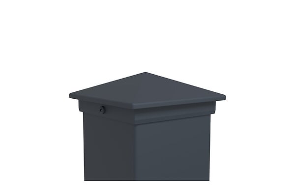 CASANOOV - Casanoov Lot de 2 poteaux EIFEL 10x10 en alu H.166  cm - Gris anthracite - large