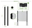 CASANOOV - Casanoov Lot de 2 poteaux en fer DARIO 6x6  cm H.170  cm Noir Mat - vignette