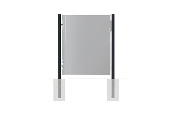 CASANOOV - Casanoov Lot de 2 poteaux en fer DARIO 6x6  cm H.170  cm Noir Mat - large